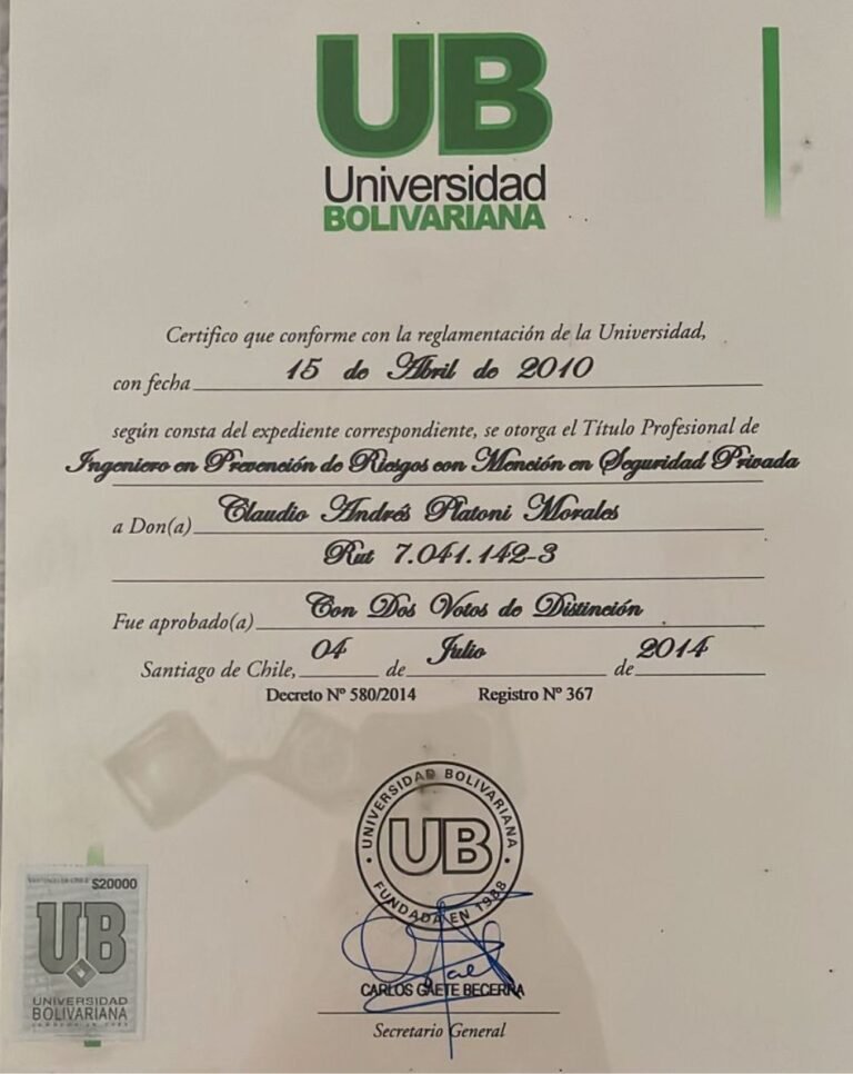 Prevencionista de Riesgos